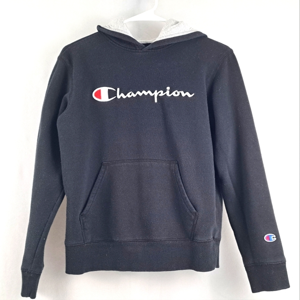 Champion Youth Hoodie - sz L - Black